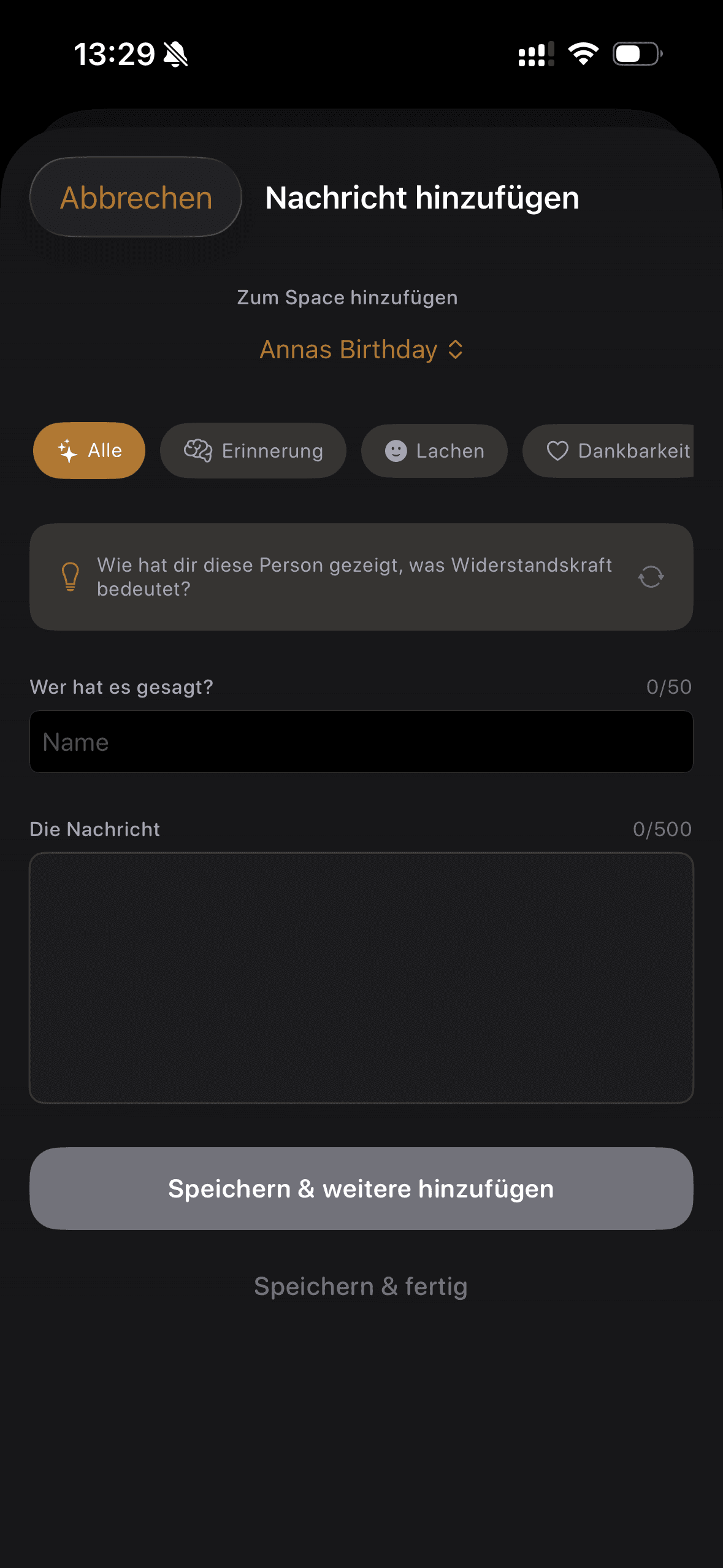 Einen neuen Ember in der Re:Ember-App hinzufügen